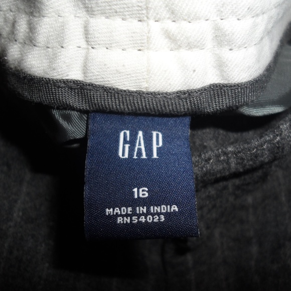 Gap Gray/White Pin Stripe Drawstring Capri Pants - Picture 7 of 8